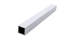White aluminum square tube